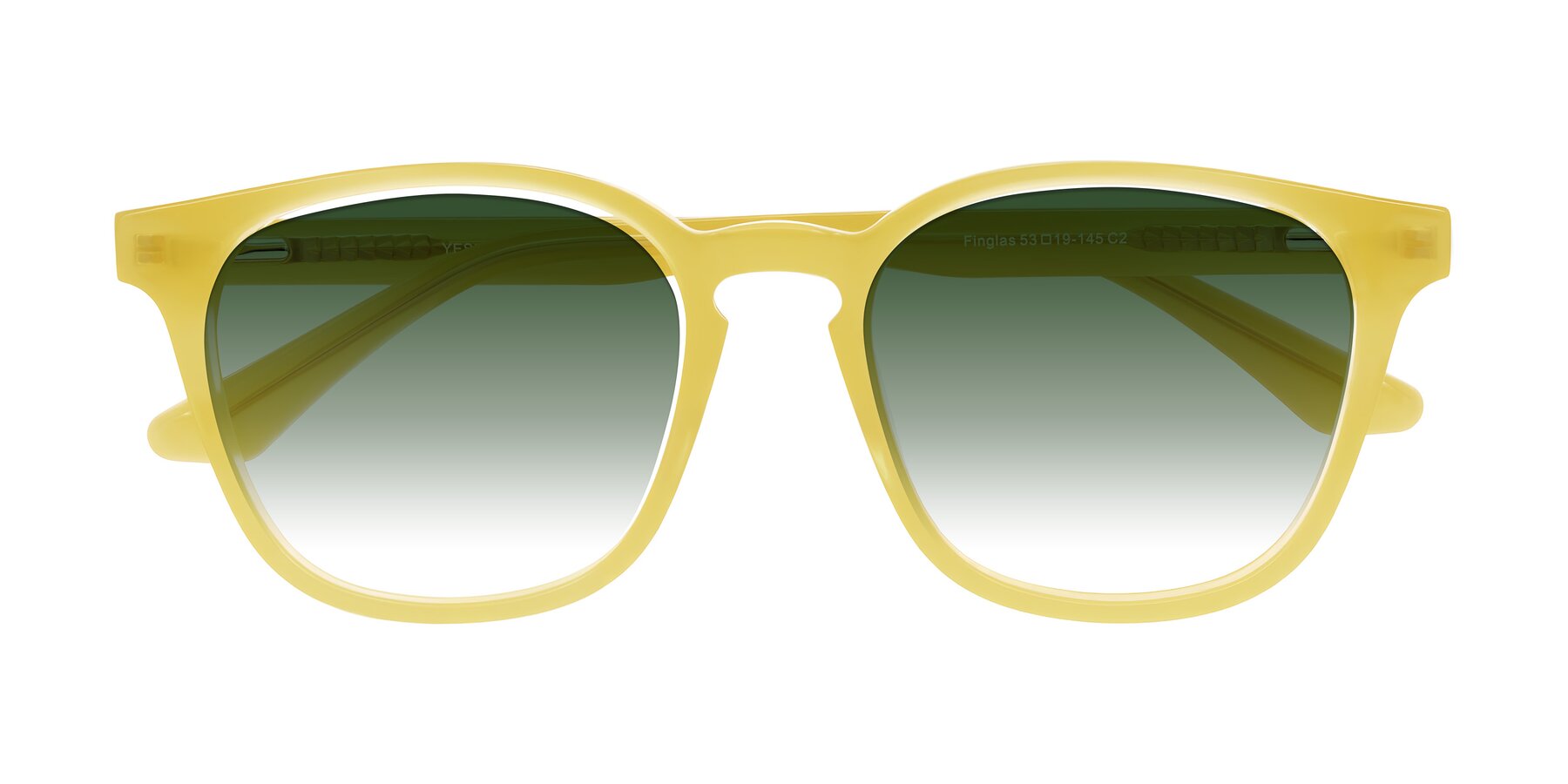 Folded Front of Finglas in Honey with Green Gradient Lenses