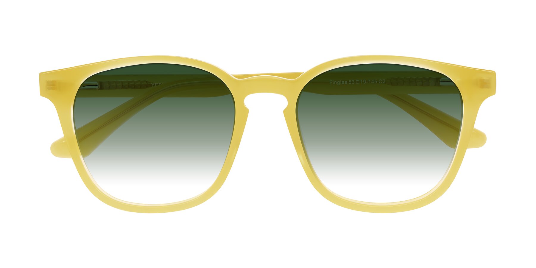 Folded Front of Finglas in Honey with Green Gradient Lenses