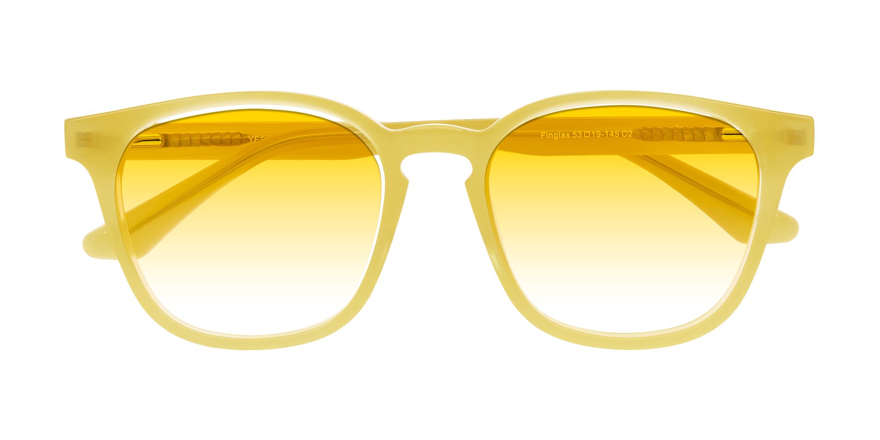 Folded Front of Finglas in Honey with Yellow Gradient Lenses