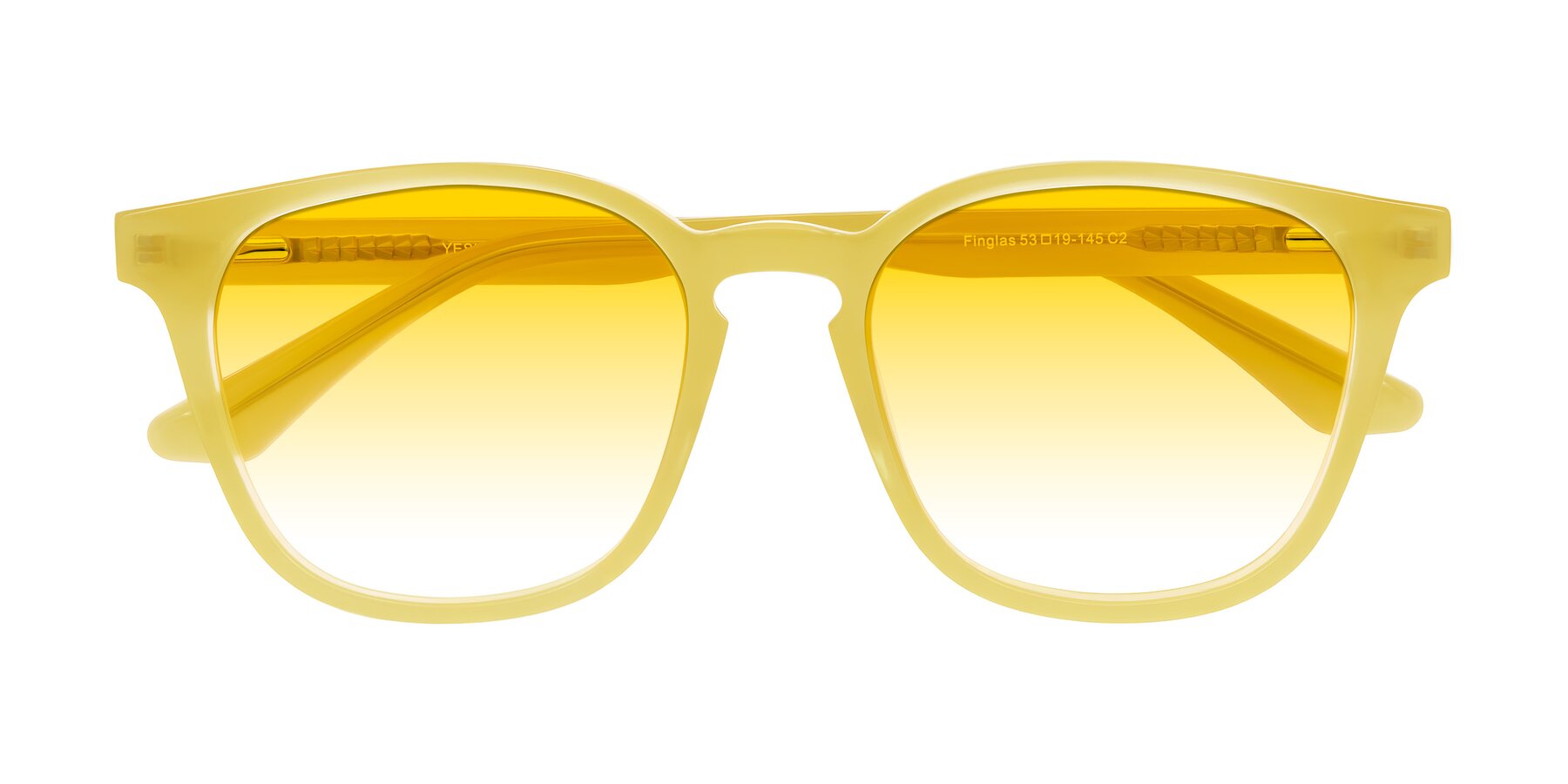 Folded Front of Finglas in Honey with Yellow Gradient Lenses