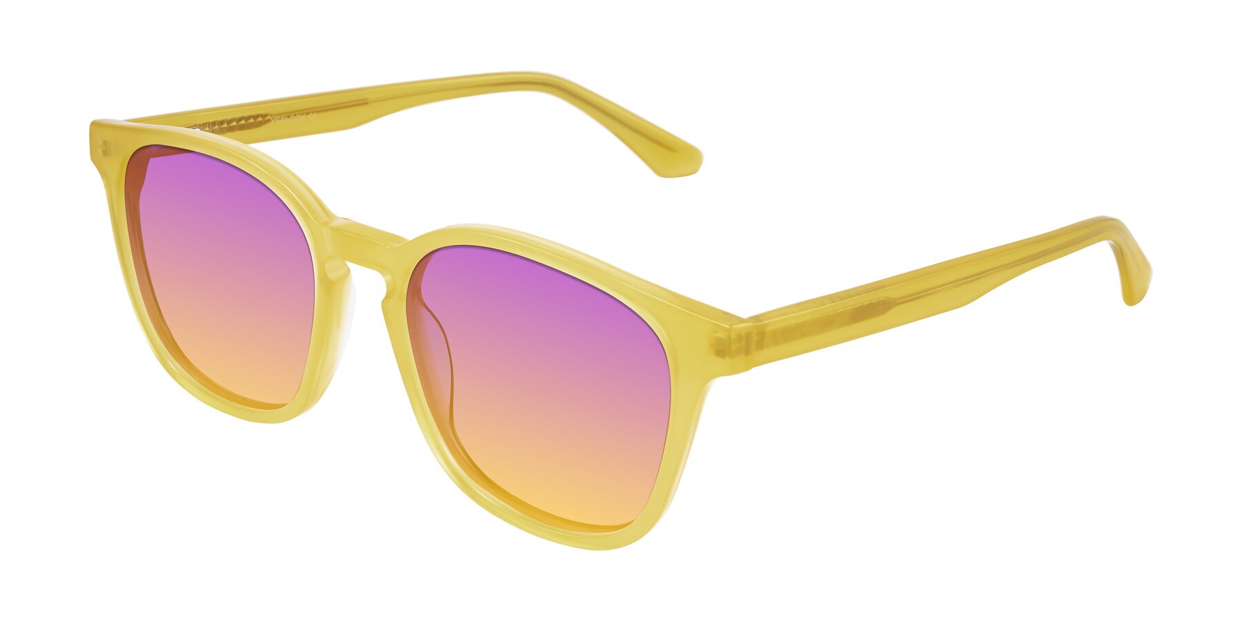 Angle of Finglas in Honey with Purple / Yellow Gradient Lenses
