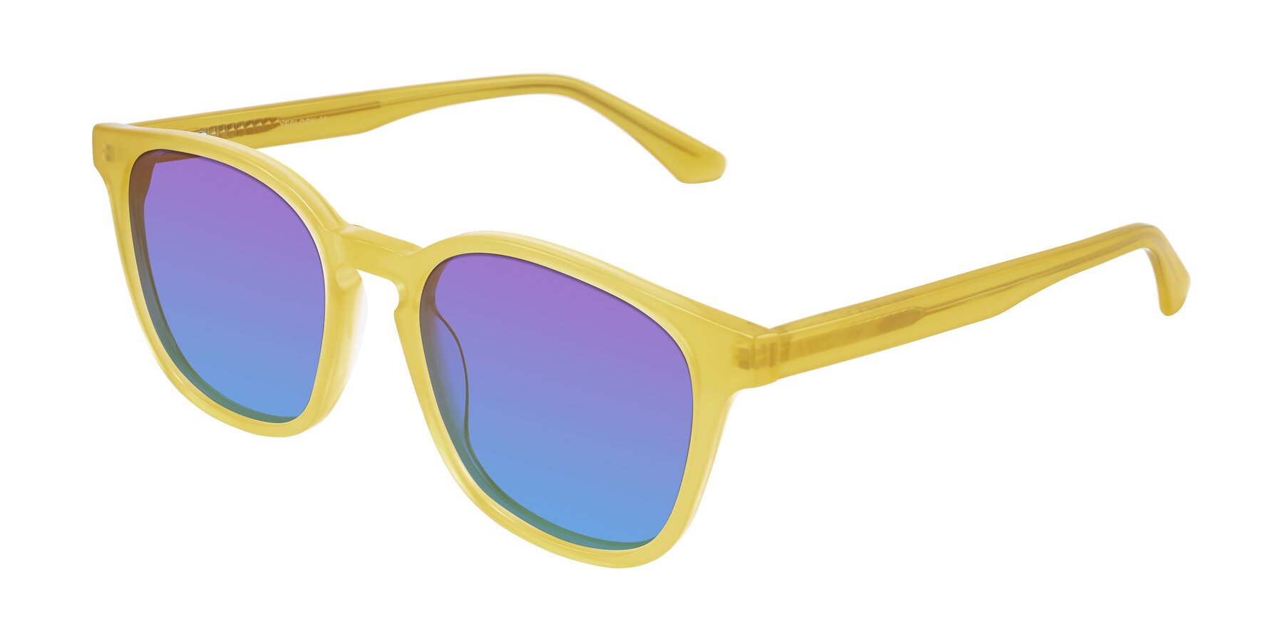 Angle of Finglas in Honey with Purple / Blue Gradient Lenses