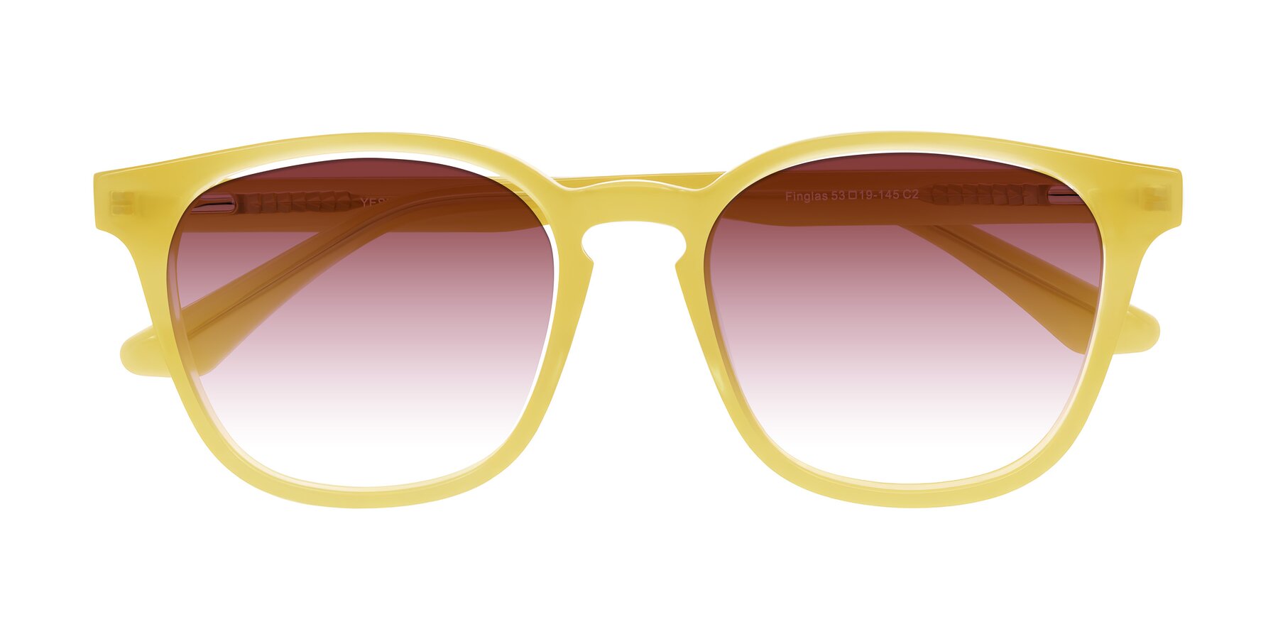 Folded Front of Finglas in Honey with Garnet Gradient Lenses