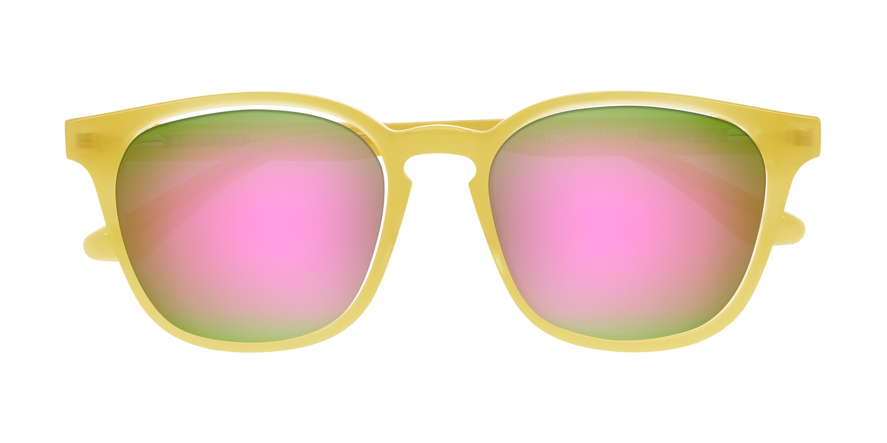Folded Front of Finglas in Honey with Pink Mirrored Lenses