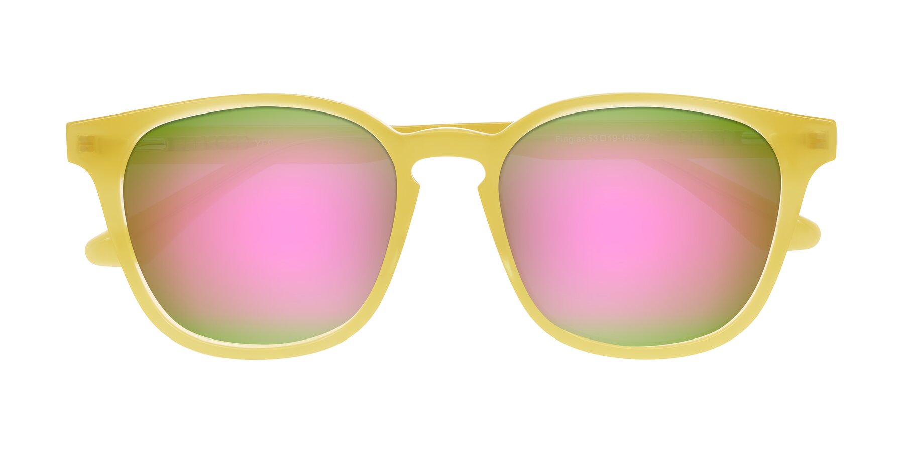 Folded Front of Finglas in Honey with Pink Mirrored Lenses