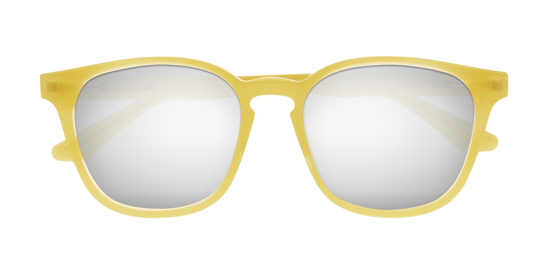 Folded Front of Finglas in Honey with Silver Mirrored Lenses