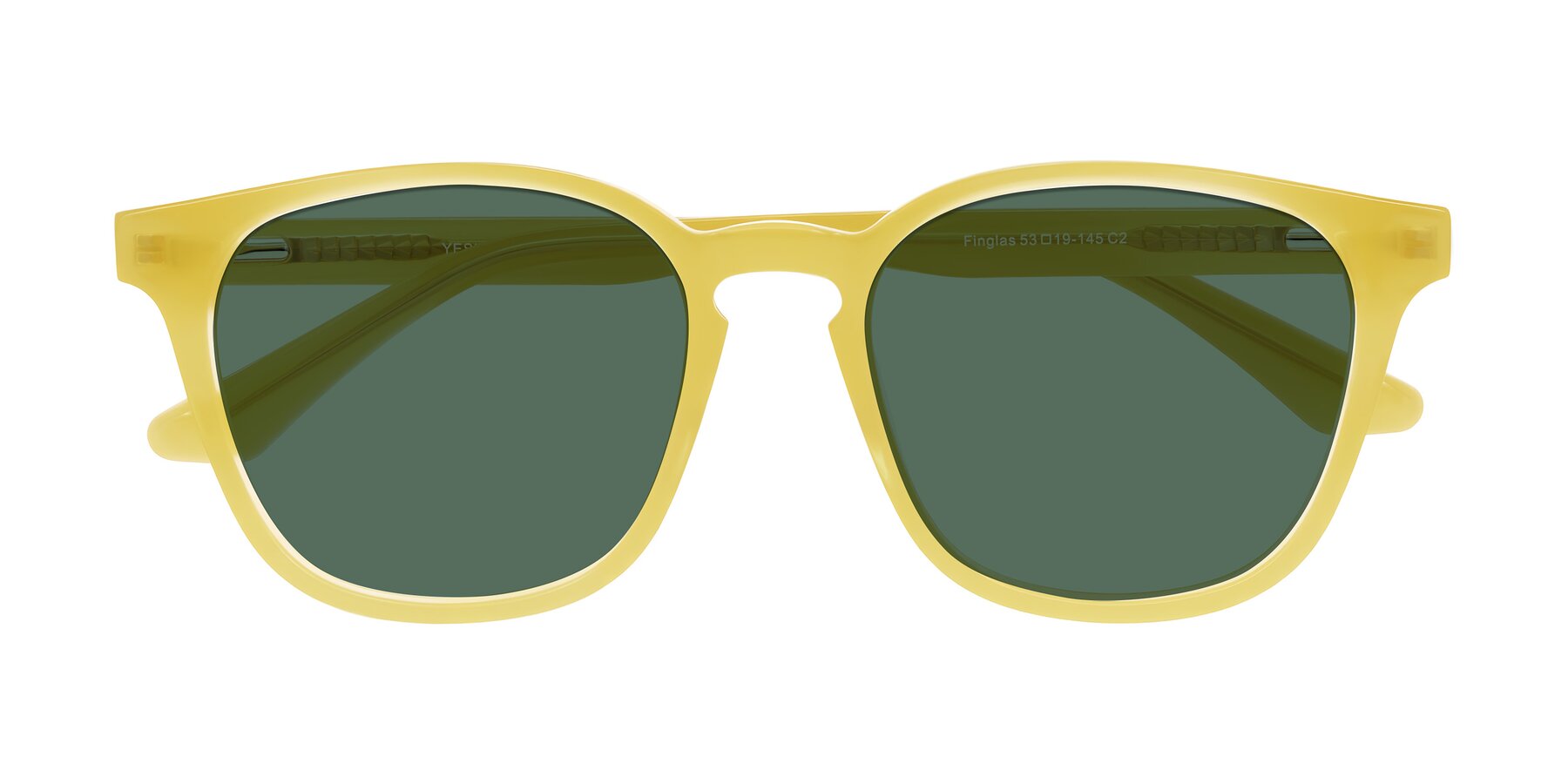 Folded Front of Finglas in Honey with Green Polarized Lenses