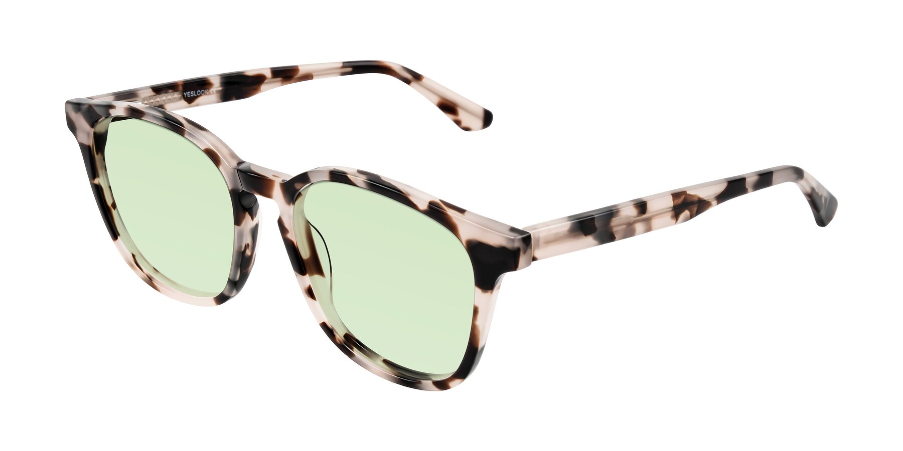 Angle of Finglas in Ivory Tortoise with Light Green Tinted Lenses