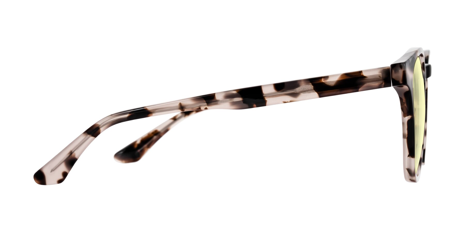 Side of Finglas in Ivory Tortoise with Light Yellow Tinted Lenses