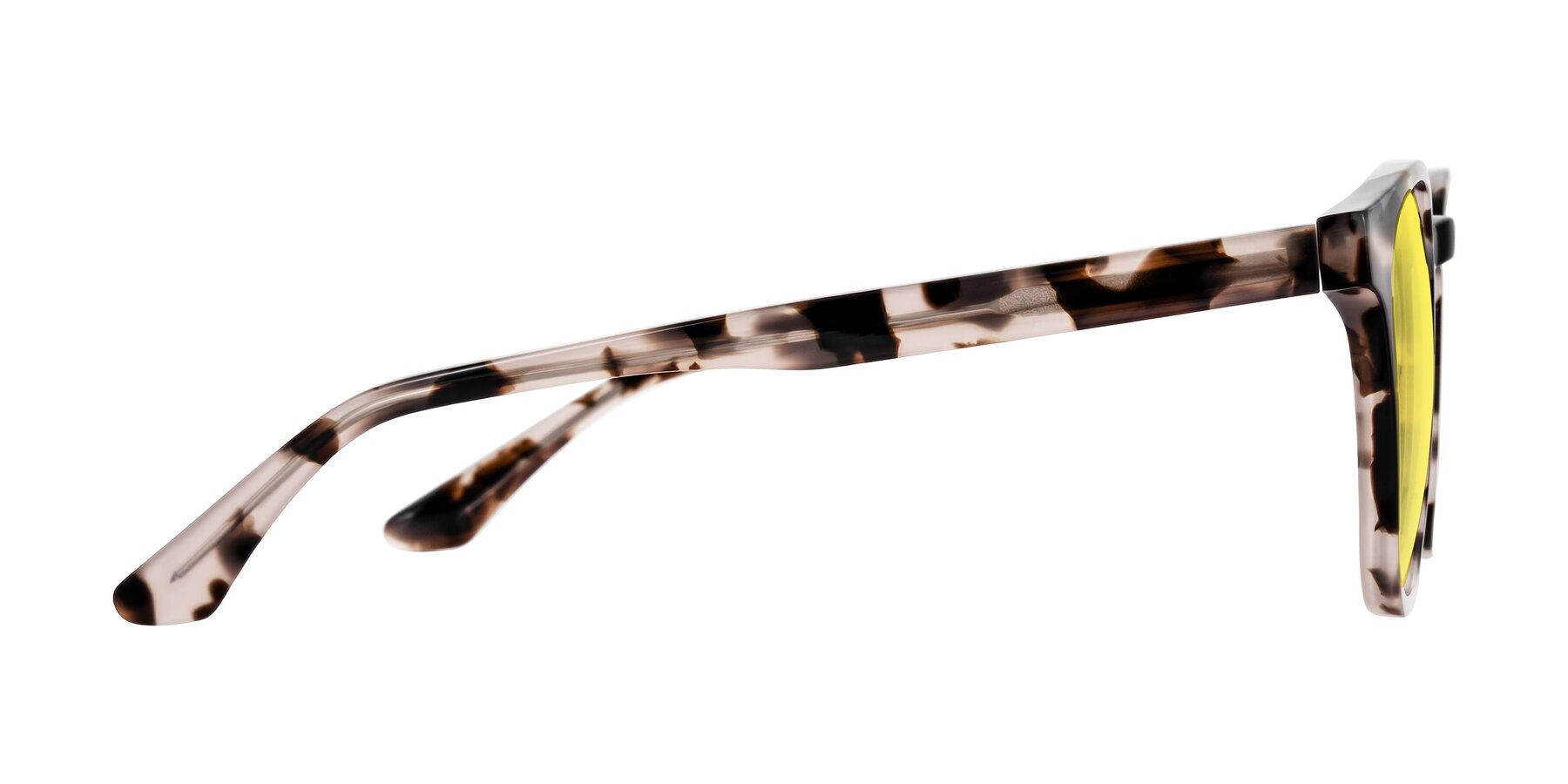 Side of Finglas in Ivory Tortoise with Medium Yellow Tinted Lenses
