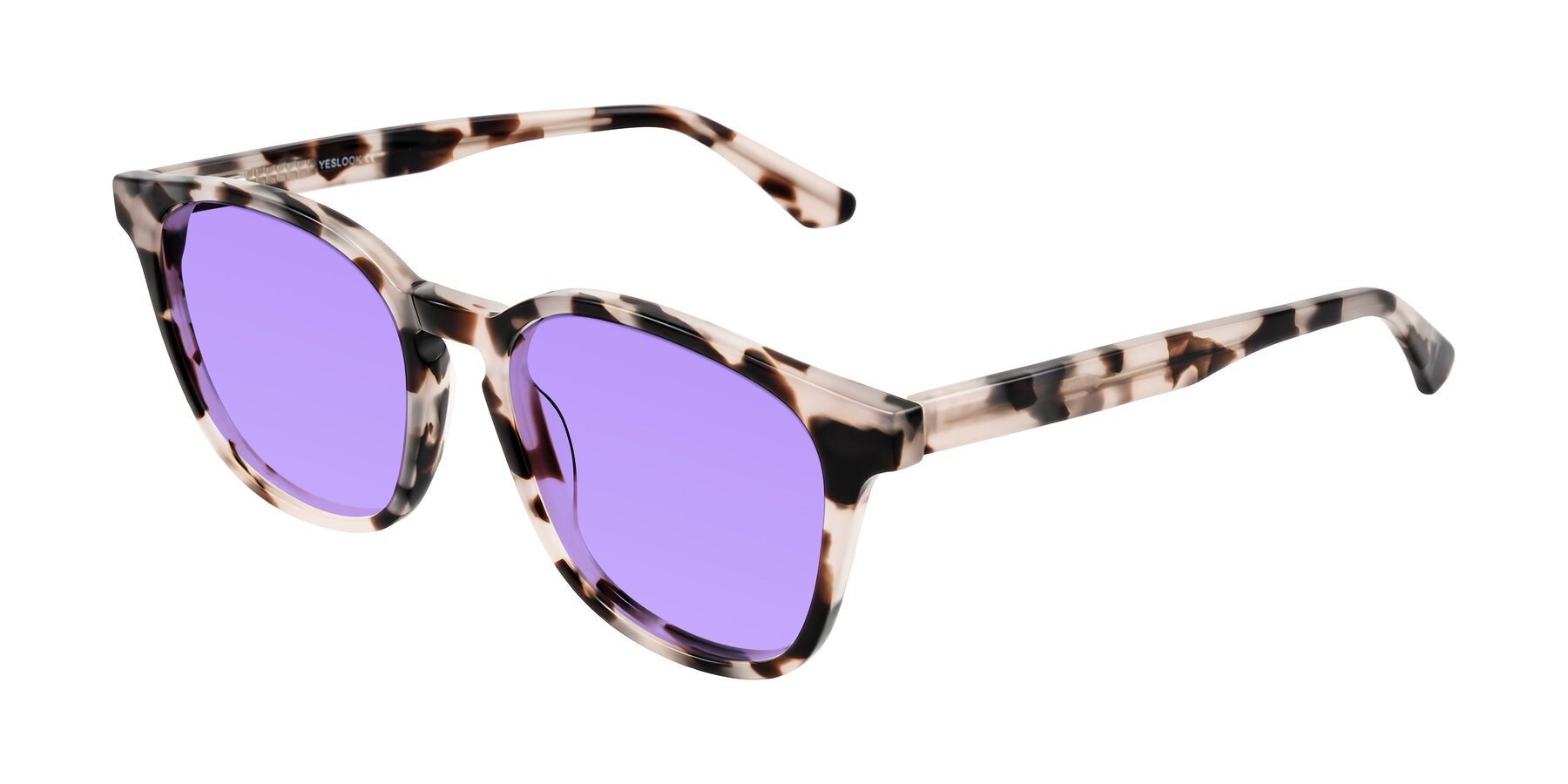 Angle of Finglas in Ivory Tortoise with Medium Purple Tinted Lenses