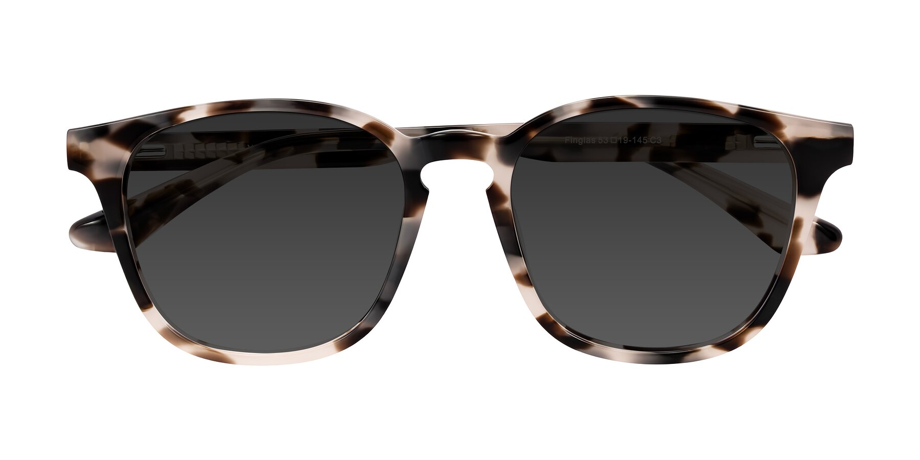 Folded Front of Finglas in Ivory Tortoise with Gray Tinted Lenses