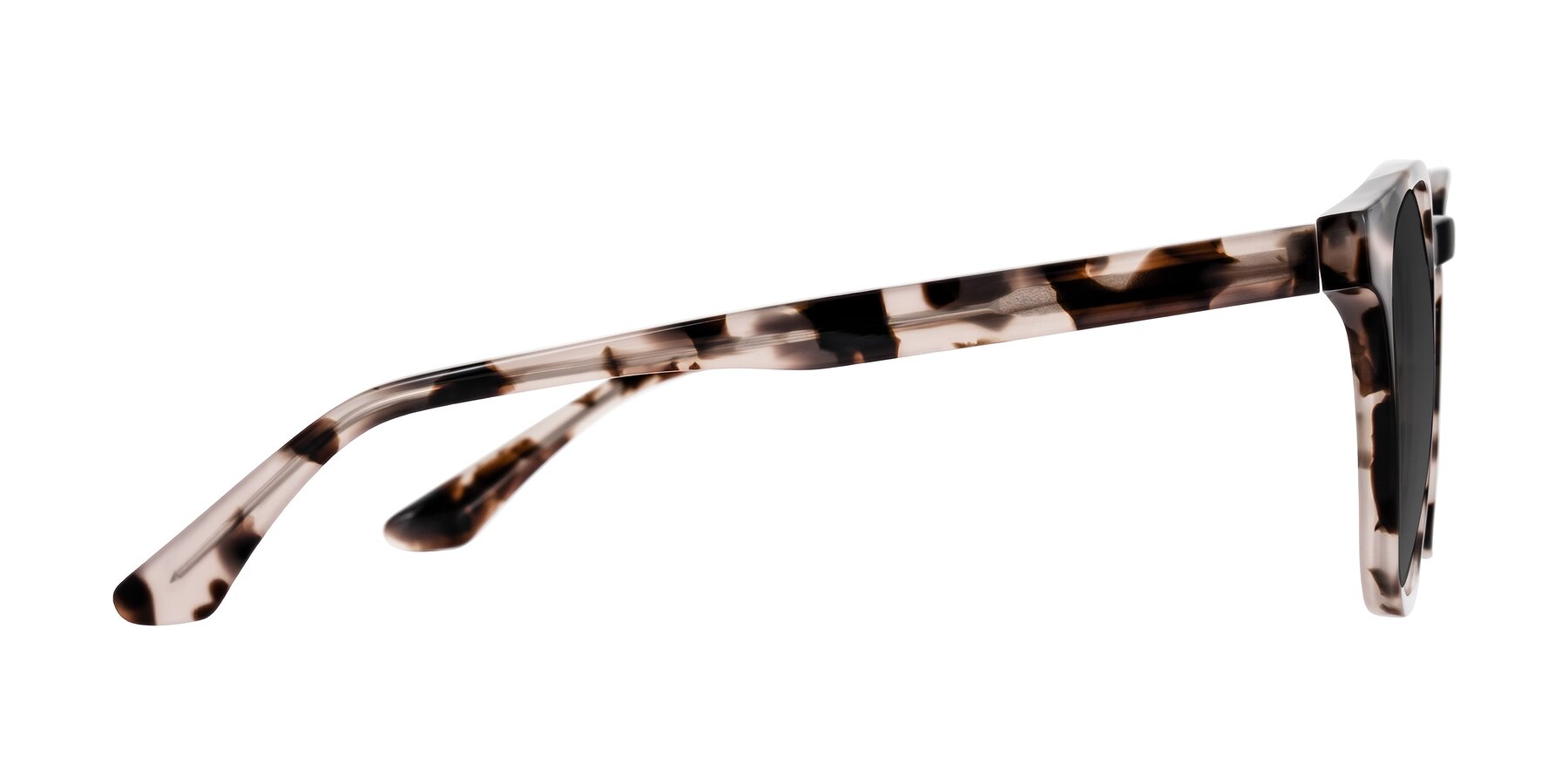 Side of Finglas in Ivory Tortoise with Gray Tinted Lenses