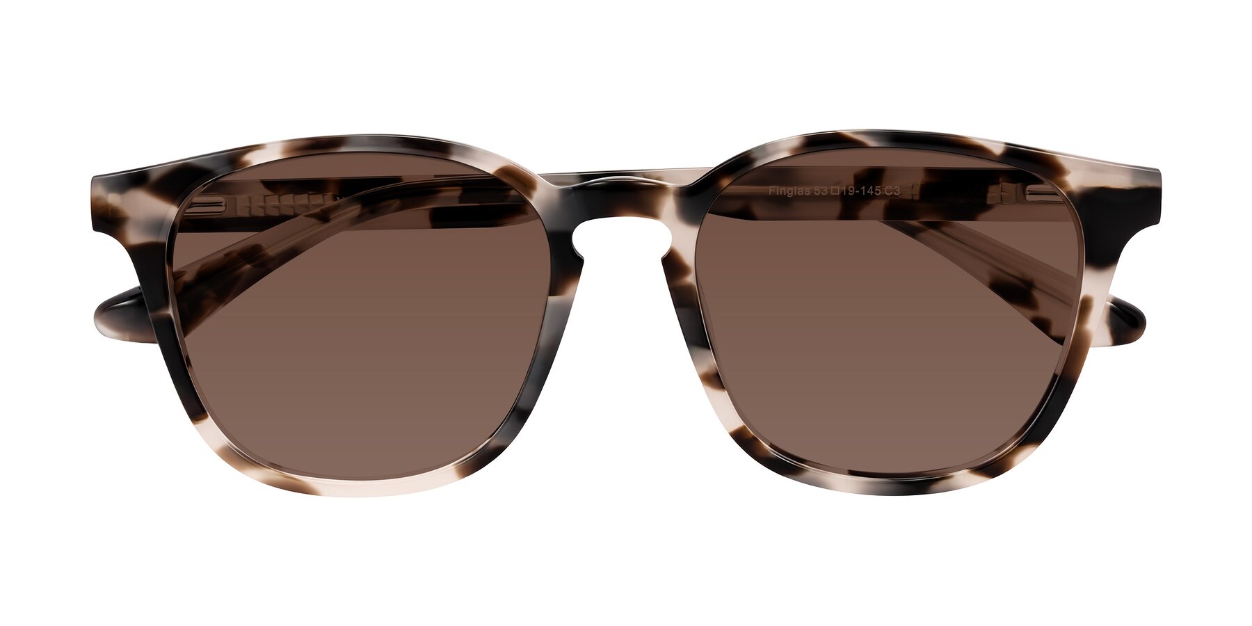 Folded Front of Finglas in Ivory Tortoise with Brown Tinted Lenses