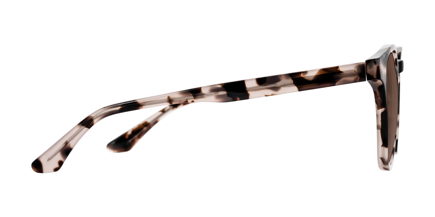 Side of Finglas in Ivory Tortoise with Brown Tinted Lenses