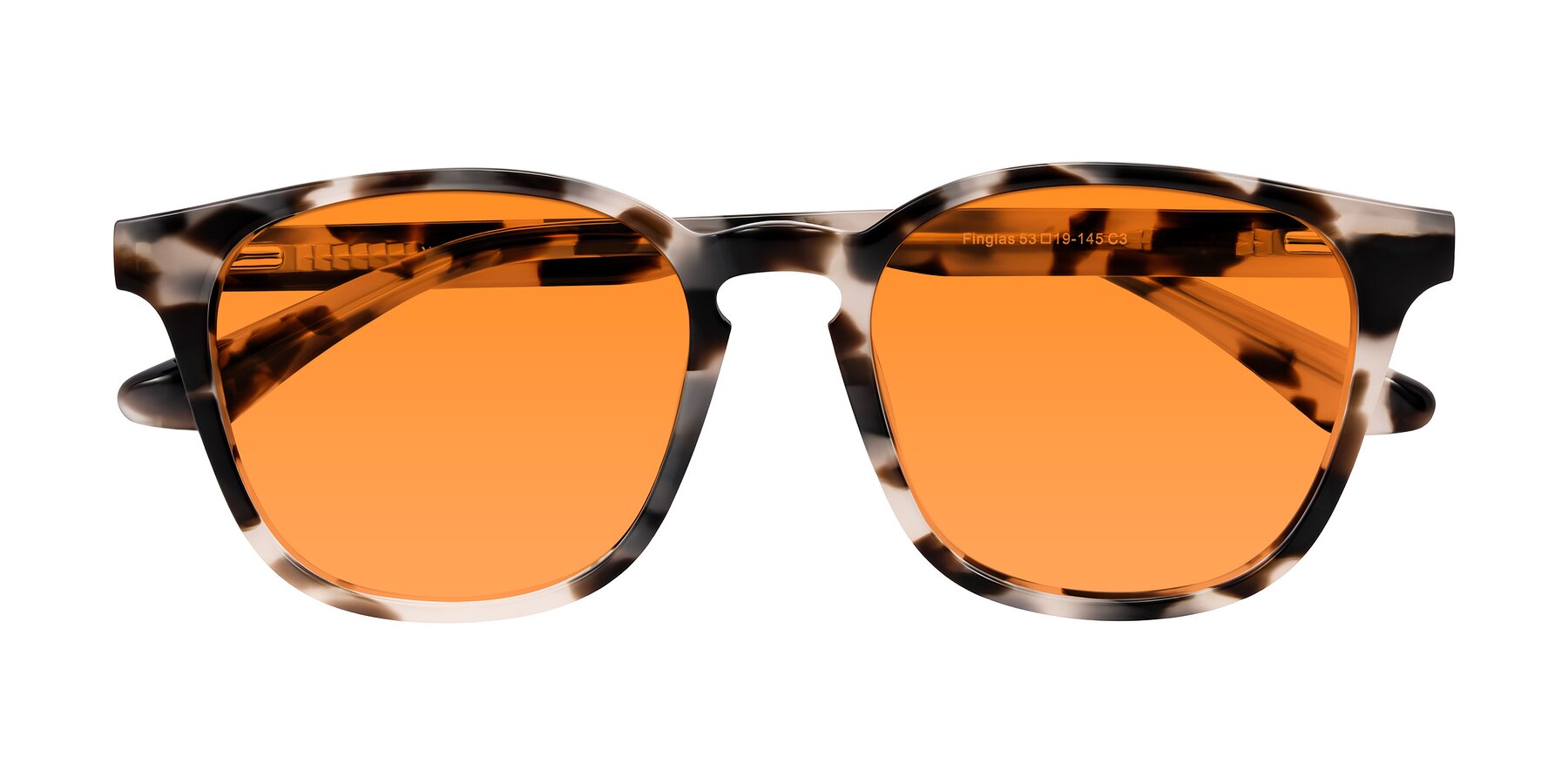 Folded Front of Finglas in Ivory Tortoise with Orange Tinted Lenses