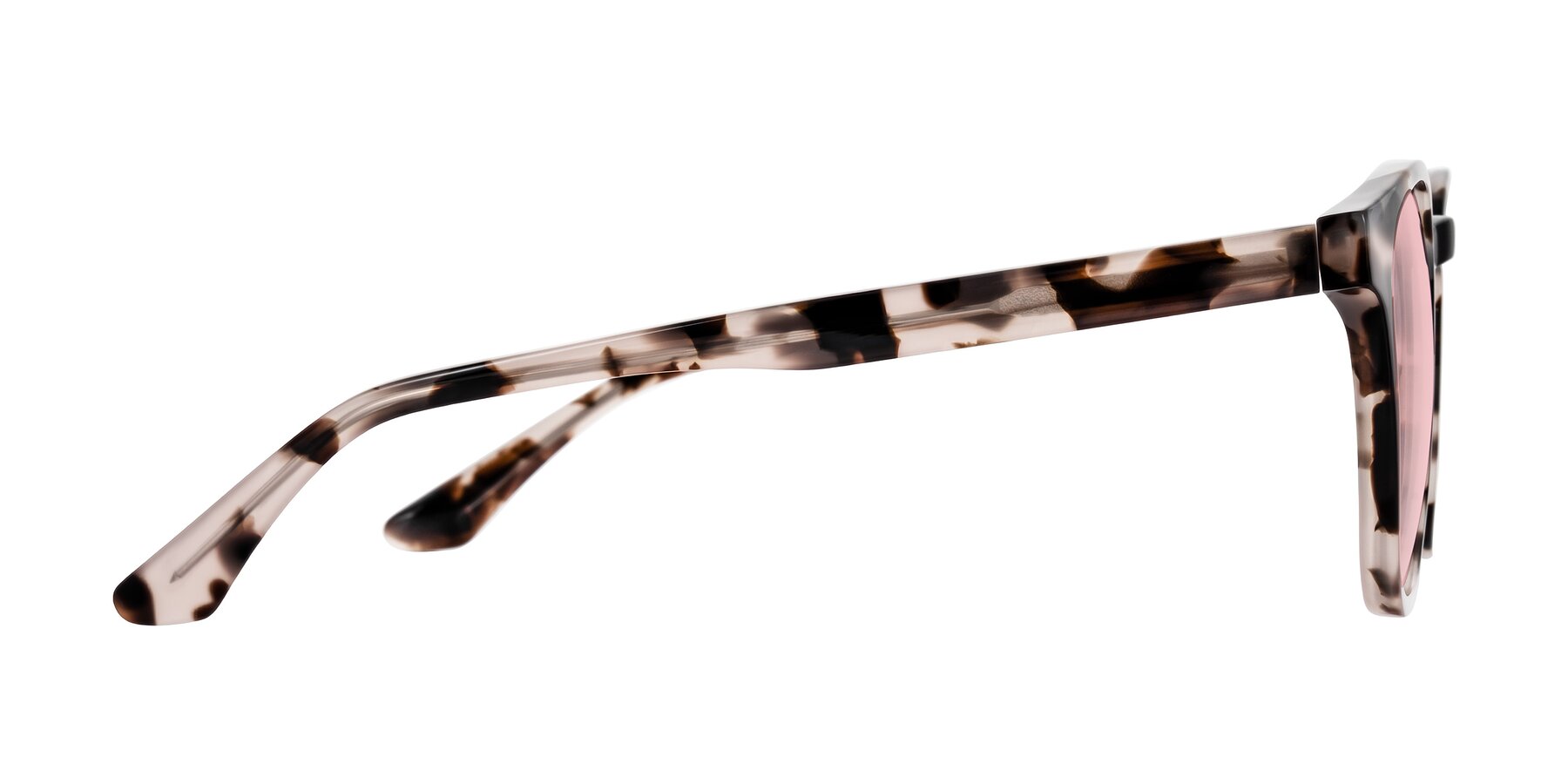 Side of Finglas in Ivory Tortoise with Light Garnet Tinted Lenses