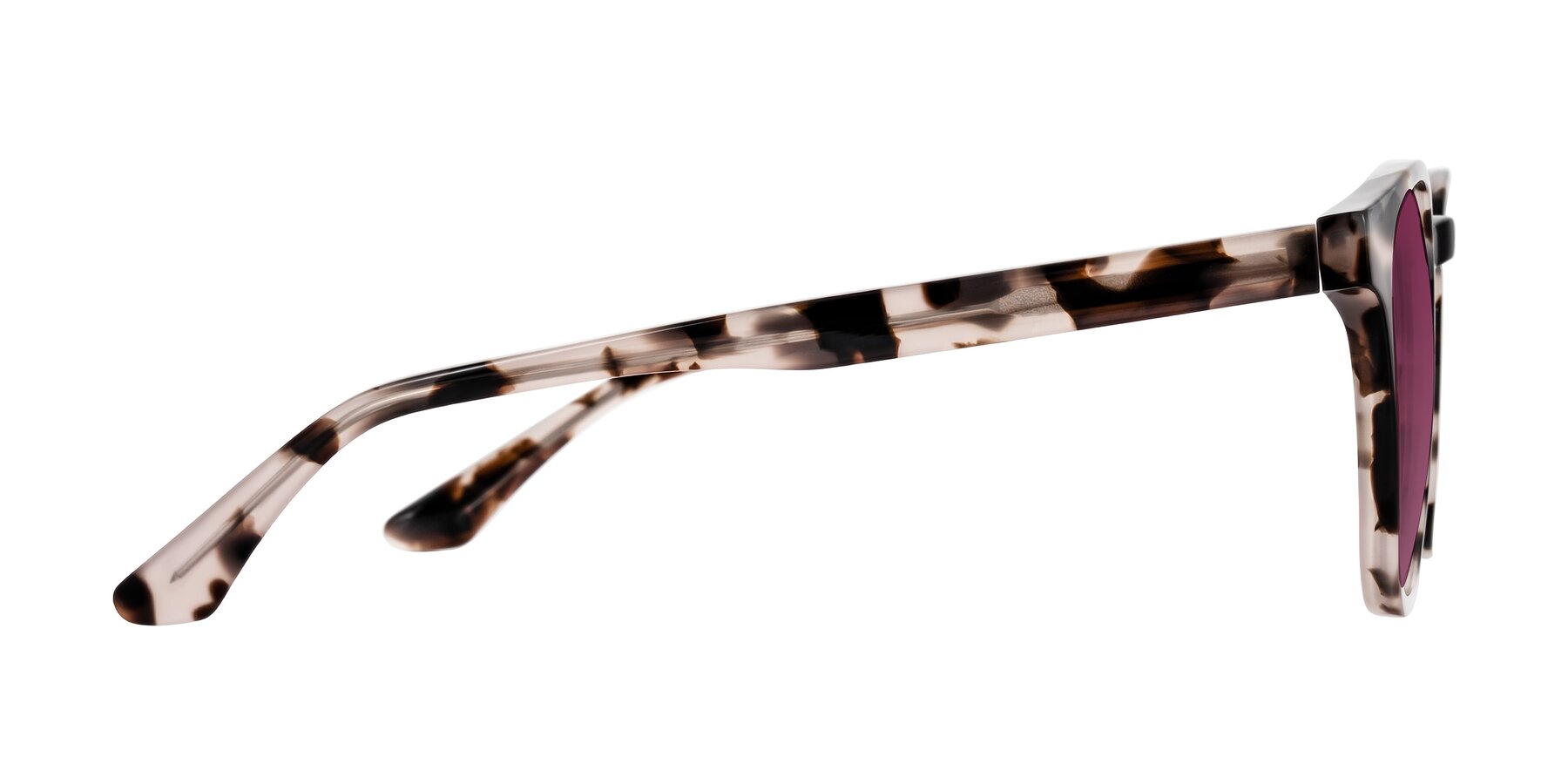 Side of Finglas in Ivory Tortoise with Wine Tinted Lenses