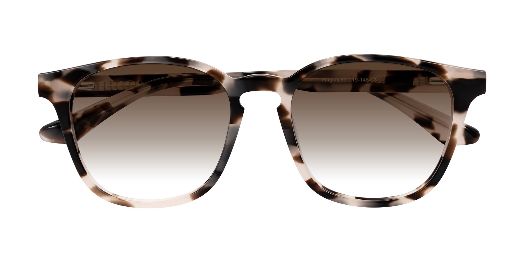 Folded Front of Finglas in Ivory Tortoise with Brown Gradient Lenses