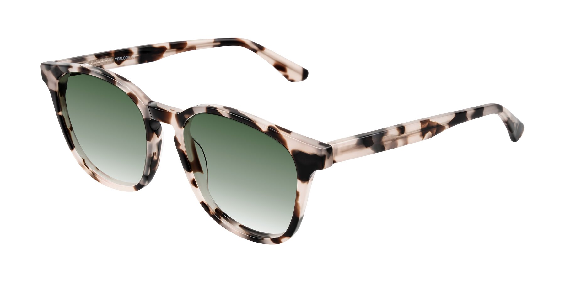 Angle of Finglas in Ivory Tortoise with Green Gradient Lenses