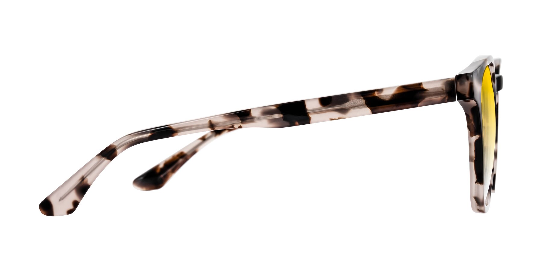 Side of Finglas in Ivory Tortoise with Yellow Gradient Lenses