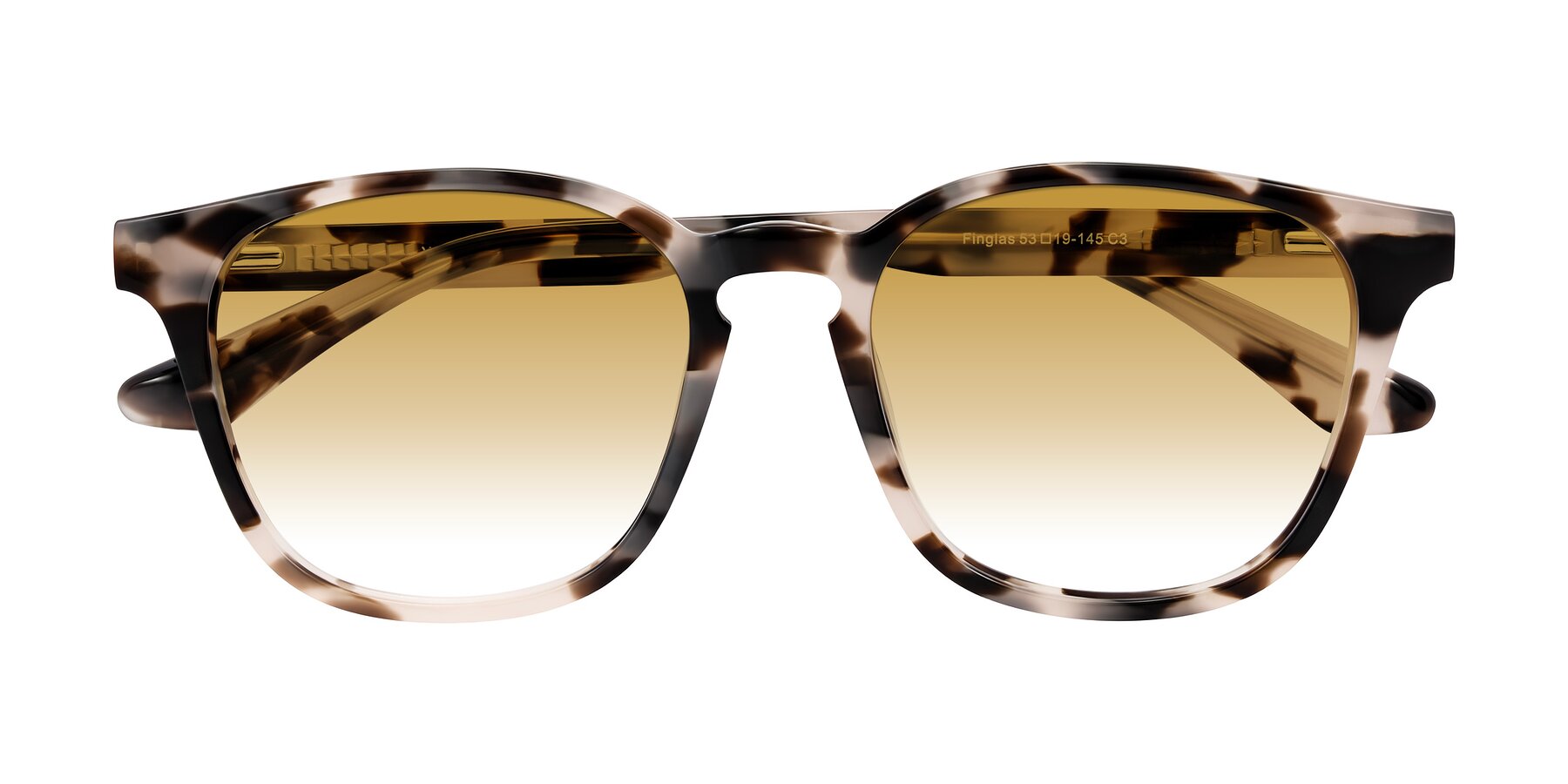 Folded Front of Finglas in Ivory Tortoise with Champagne Gradient Lenses