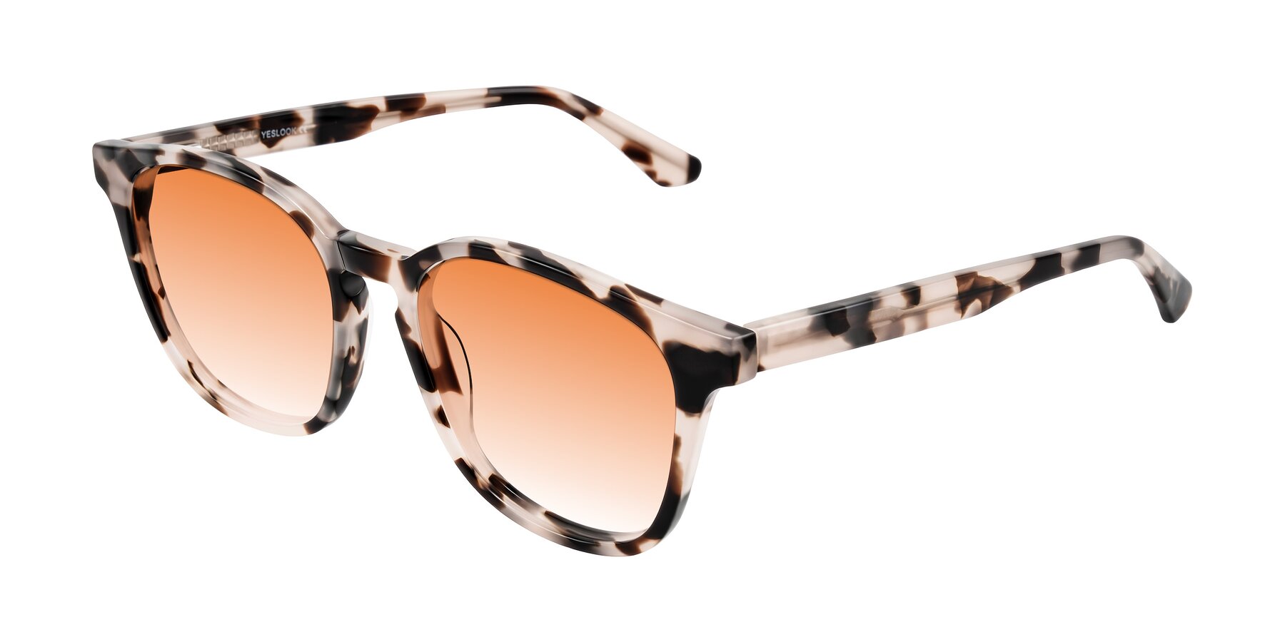 Angle of Finglas in Ivory Tortoise with Orange Gradient Lenses