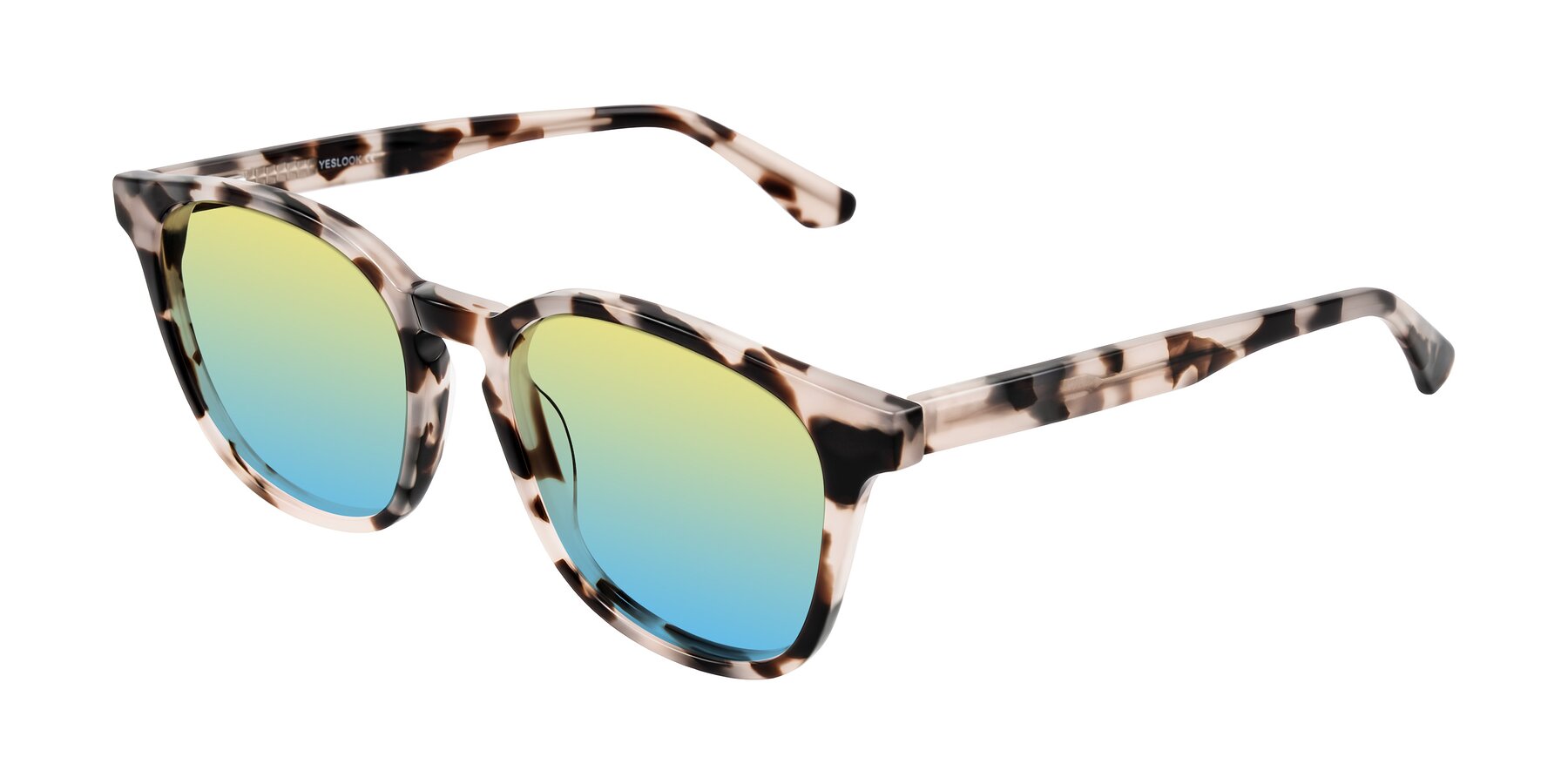 Angle of Finglas in Ivory Tortoise with Yellow / Blue Gradient Lenses