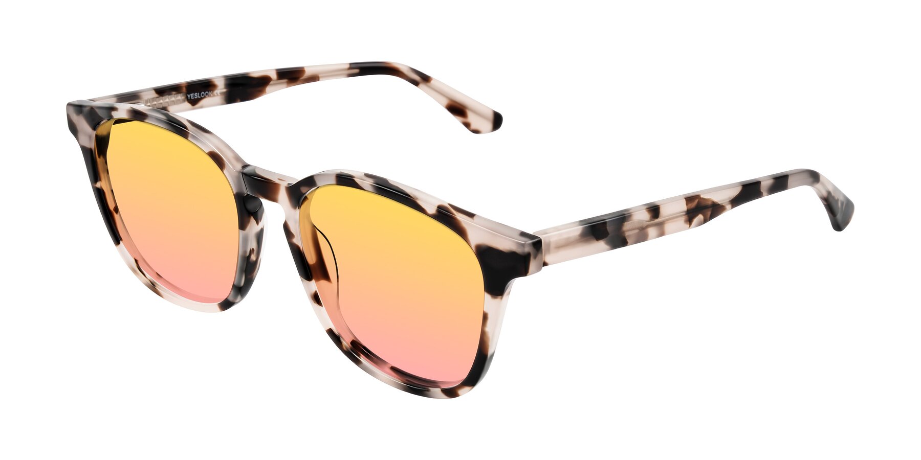 Angle of Finglas in Ivory Tortoise with Yellow / Pink Gradient Lenses
