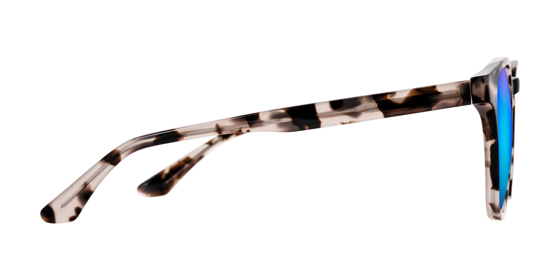 Side of Finglas in Ivory Tortoise with Blue Mirrored Lenses