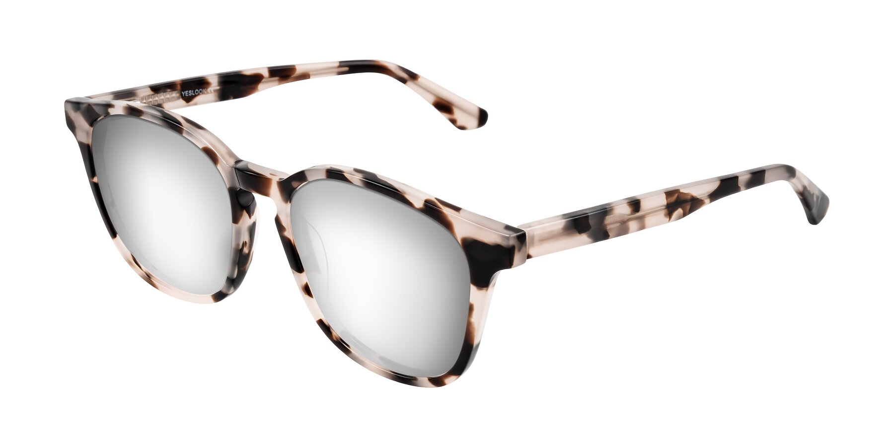 Angle of Finglas in Ivory Tortoise with Silver Mirrored Lenses