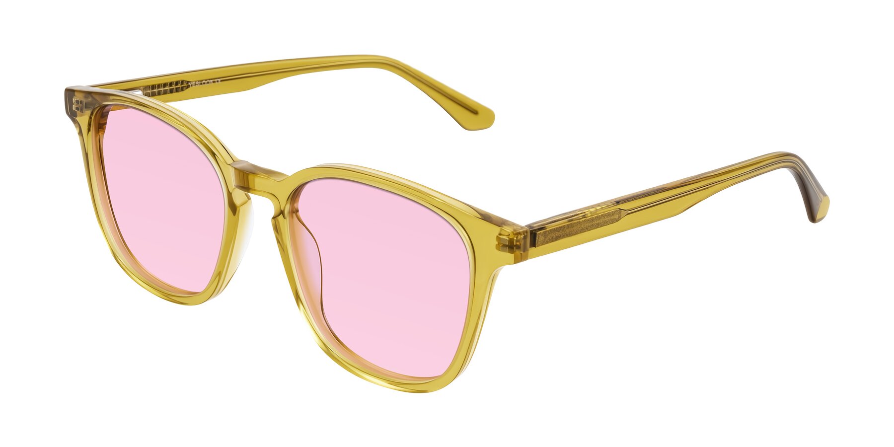 Angle of Finglas in Mustard Crystal with Light Pink Tinted Lenses