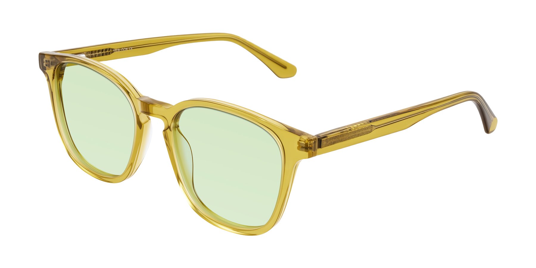 Angle of Finglas in Mustard Crystal with Light Green Tinted Lenses