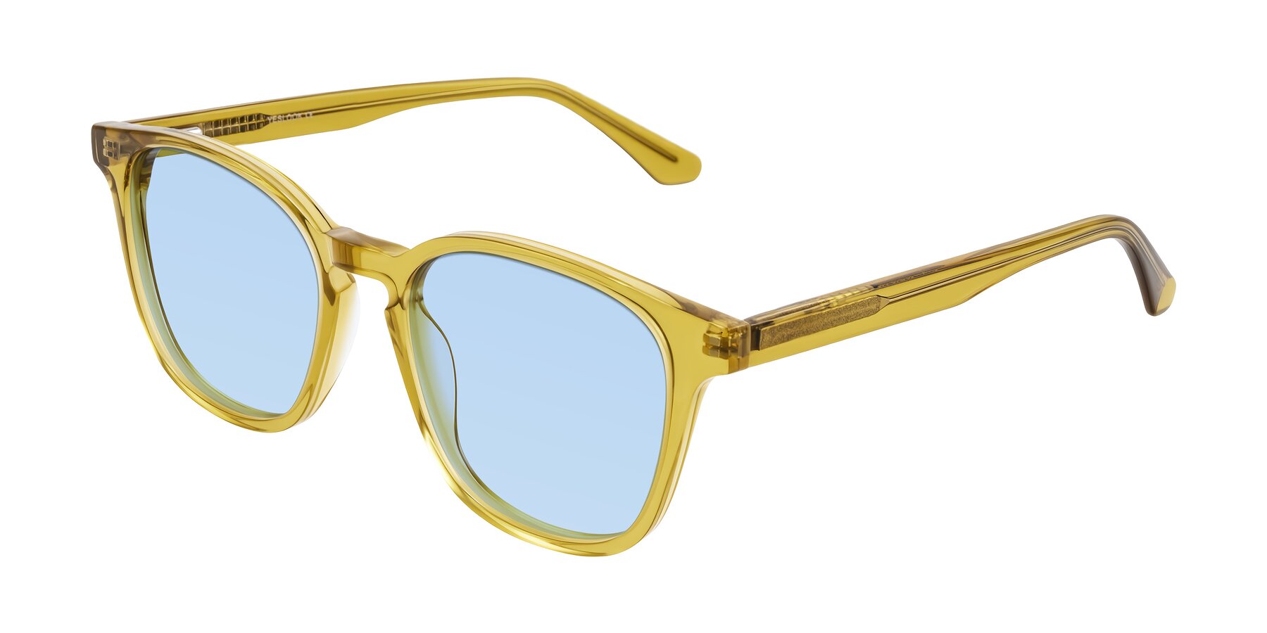 Angle of Finglas in Mustard Crystal with Light Blue Tinted Lenses