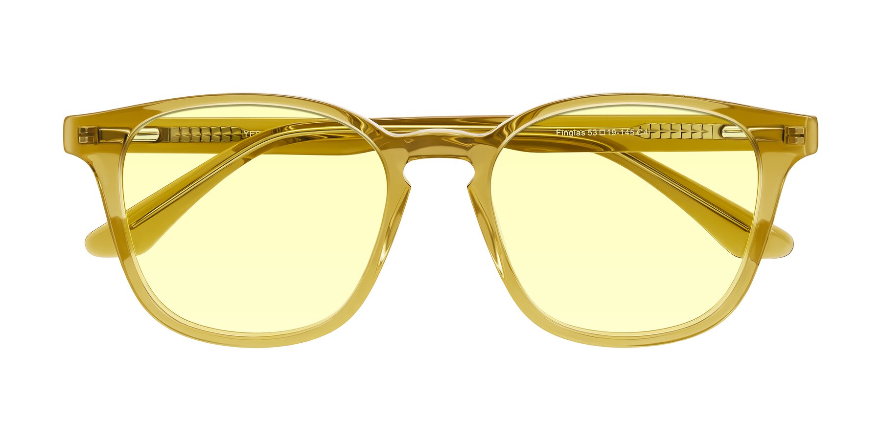 Folded Front of Finglas in Mustard Crystal with Light Yellow Tinted Lenses