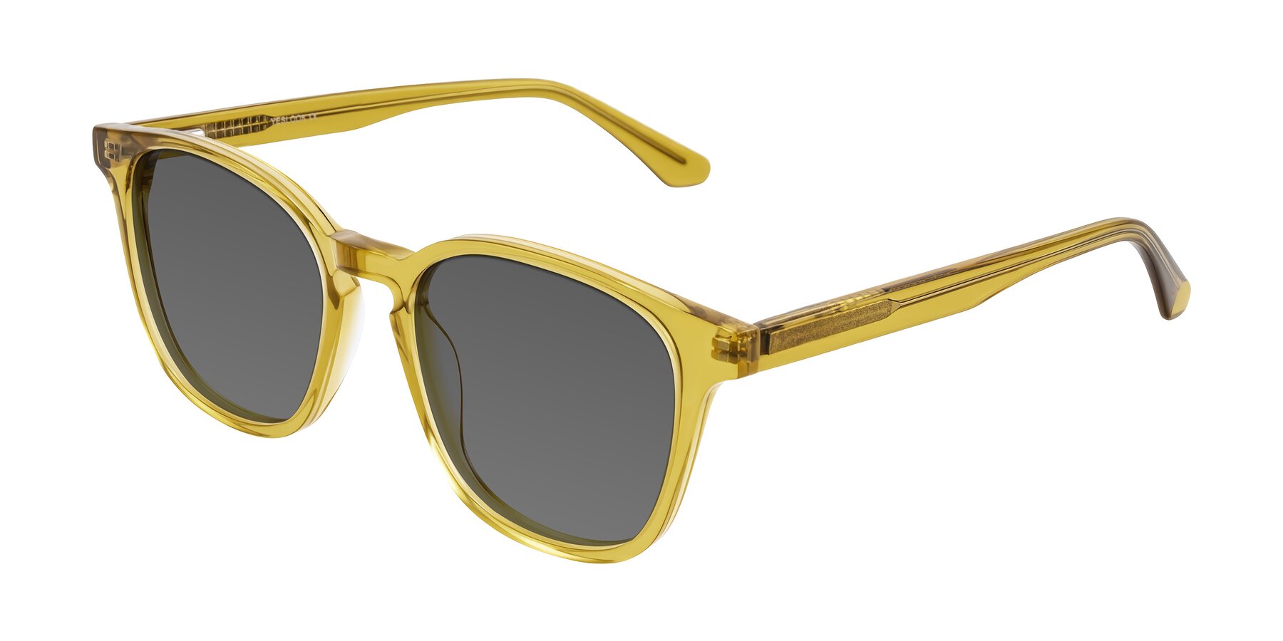Angle of Finglas in Mustard Crystal with Medium Gray Tinted Lenses