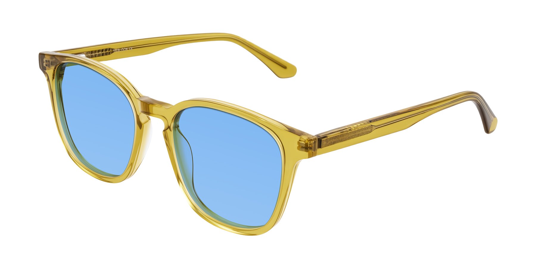 Angle of Finglas in Mustard Crystal with Medium Blue Tinted Lenses