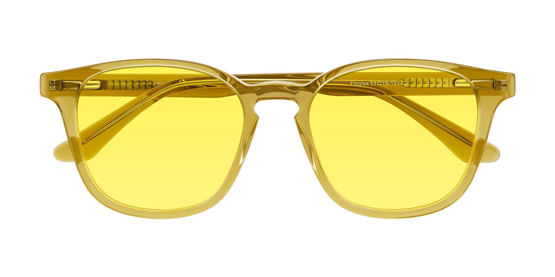 Folded Front of Finglas in Mustard Crystal with Medium Yellow Tinted Lenses