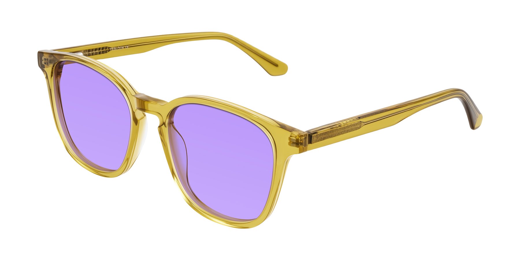 Angle of Finglas in Mustard Crystal with Medium Purple Tinted Lenses
