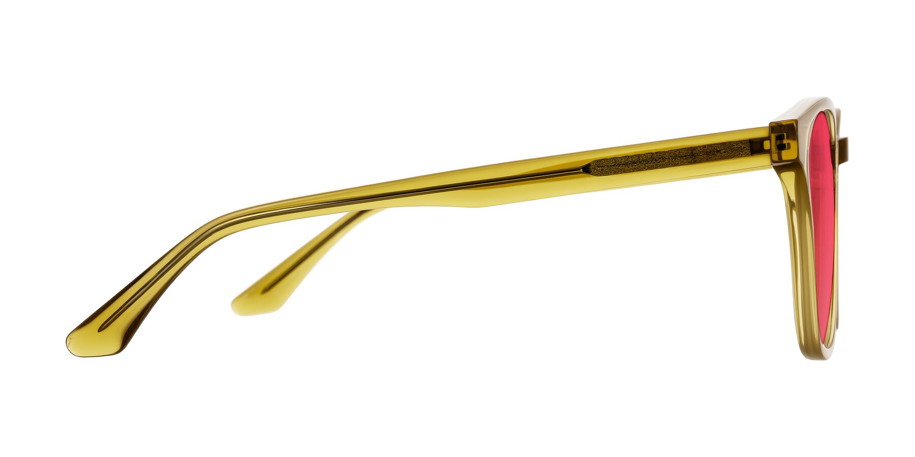 Side of Finglas in Mustard Crystal with Red Tinted Lenses