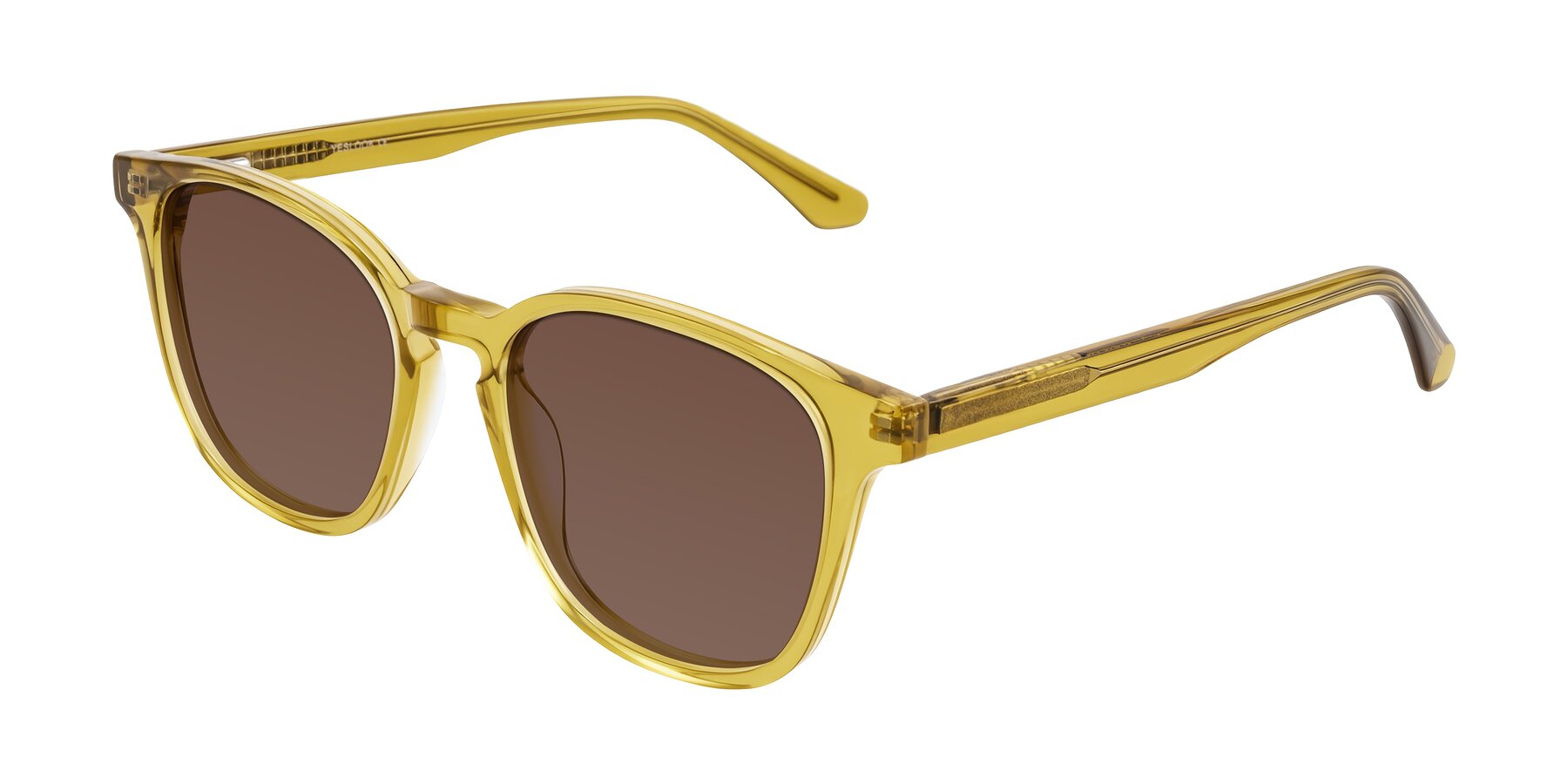 Angle of Finglas in Mustard Crystal with Brown Tinted Lenses