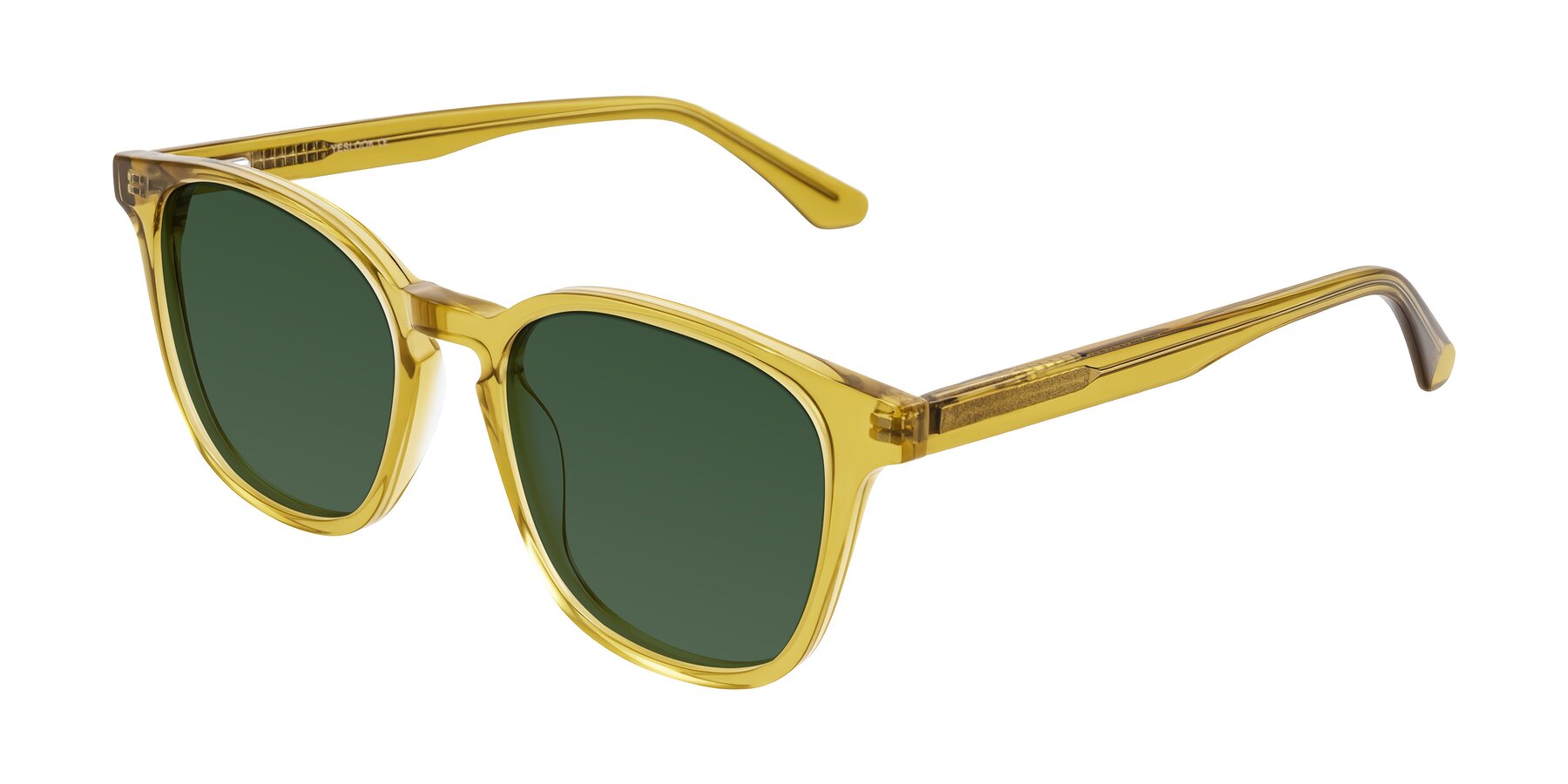 Angle of Finglas in Mustard Crystal with Green Tinted Lenses