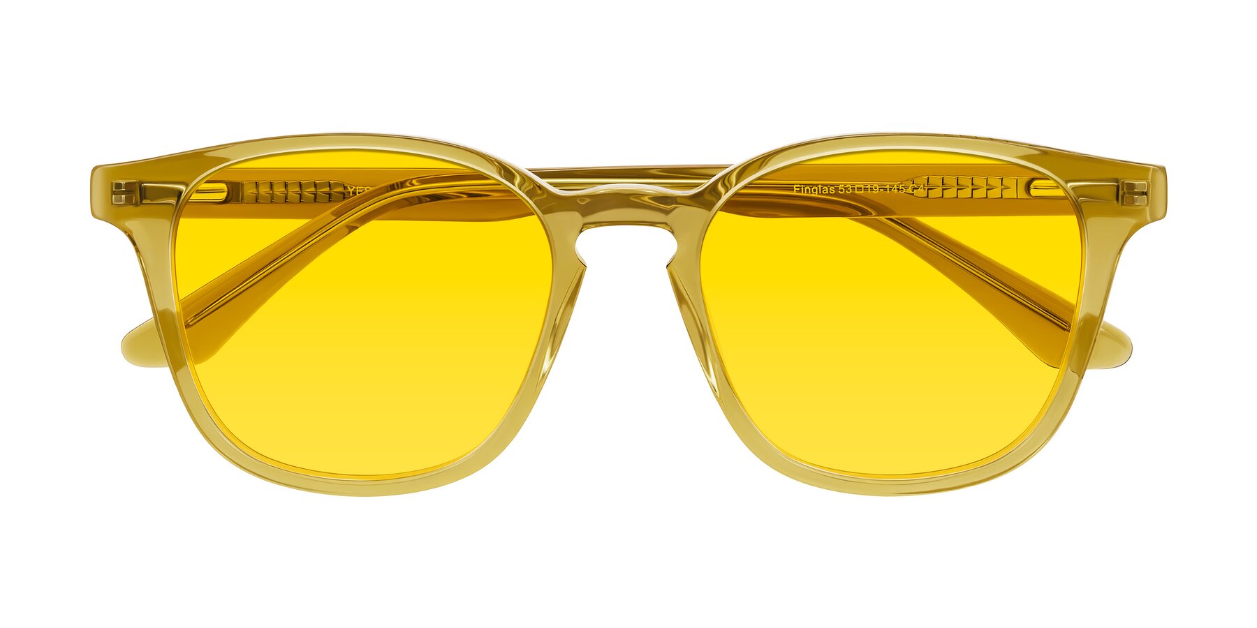 Folded Front of Finglas in Mustard Crystal with Yellow Tinted Lenses