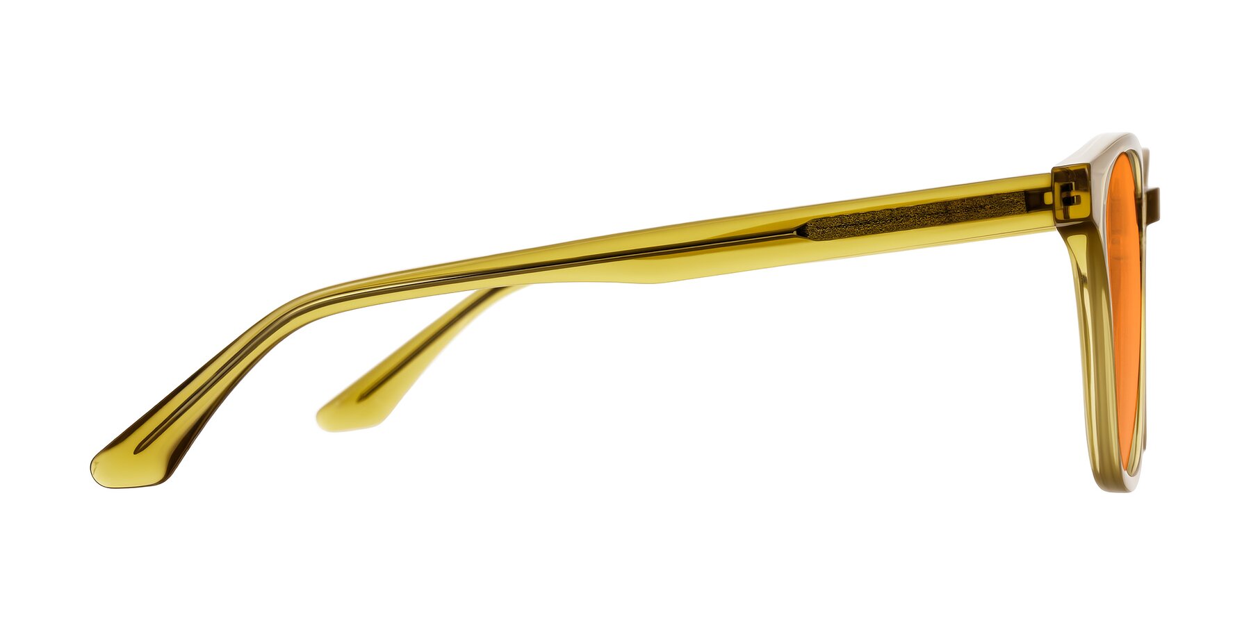 Side of Finglas in Mustard Crystal with Orange Tinted Lenses