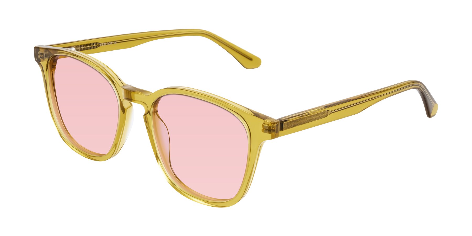 Angle of Finglas in Mustard Crystal with Light Garnet Tinted Lenses
