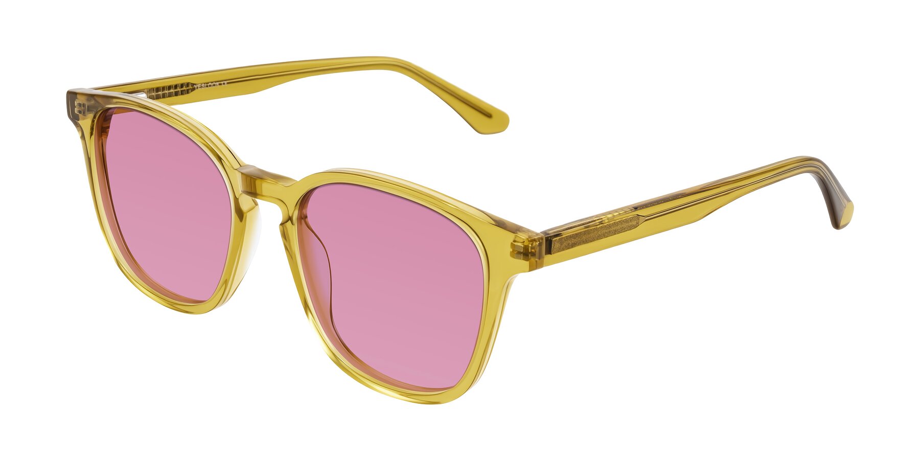 Angle of Finglas in Mustard Crystal with Medium Wine Tinted Lenses