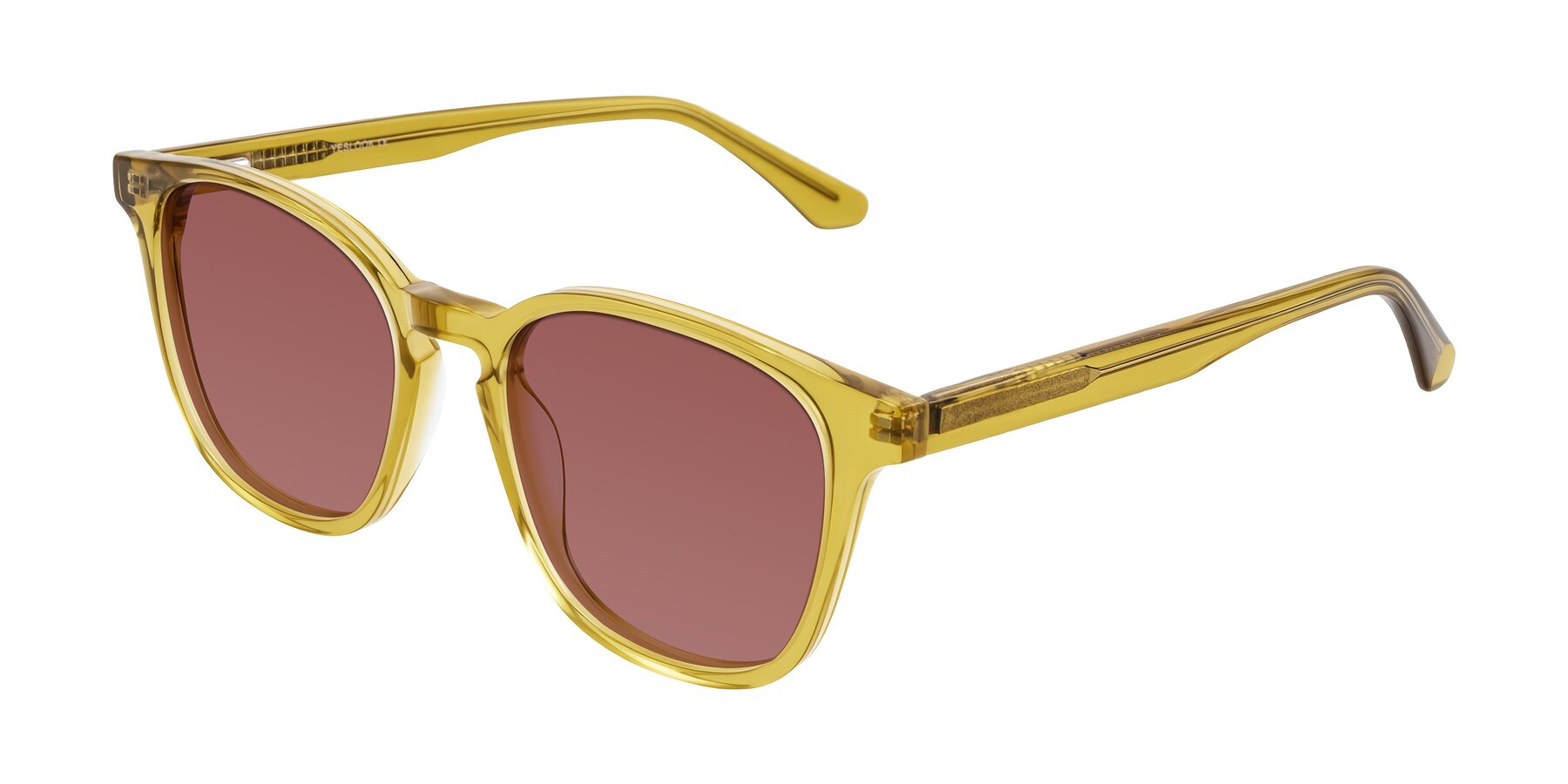 Angle of Finglas in Mustard Crystal with Garnet Tinted Lenses