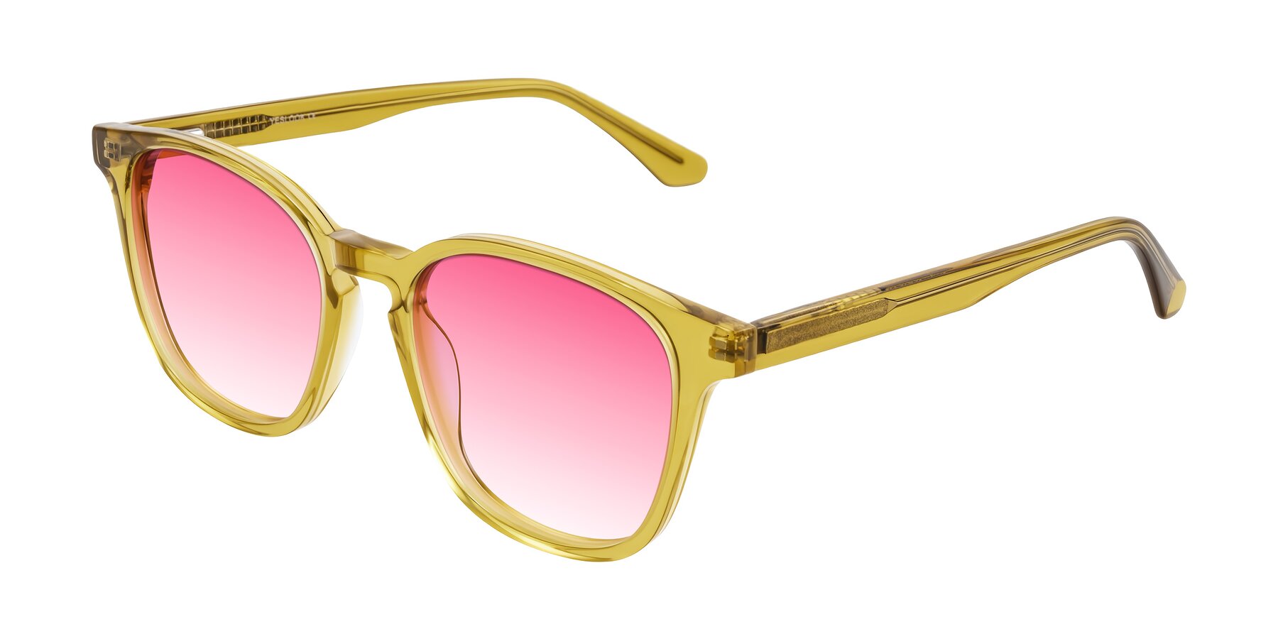 Angle of Finglas in Mustard Crystal with Pink Gradient Lenses
