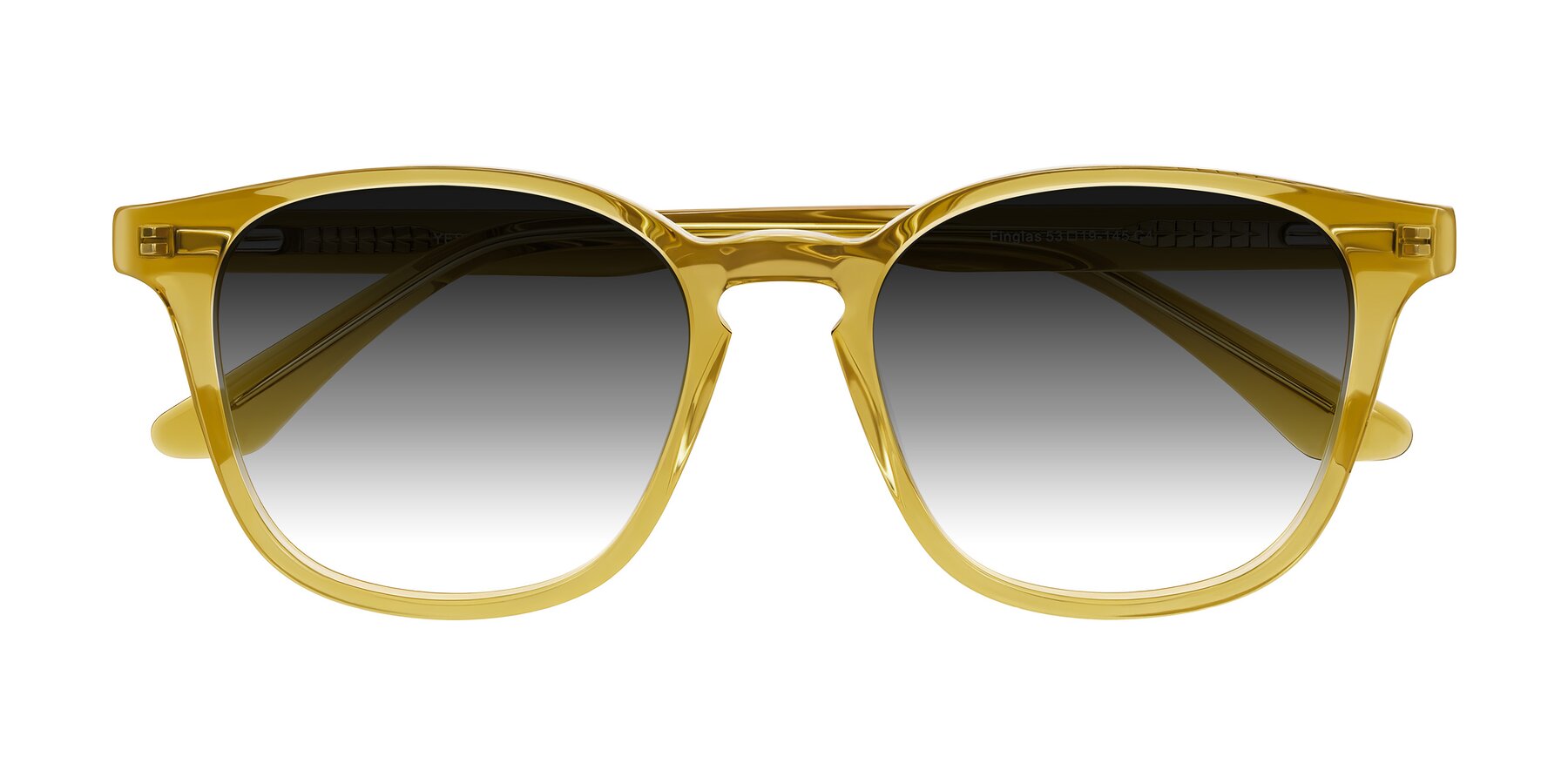 Folded Front of Finglas in Mustard Crystal with Gray Gradient Lenses