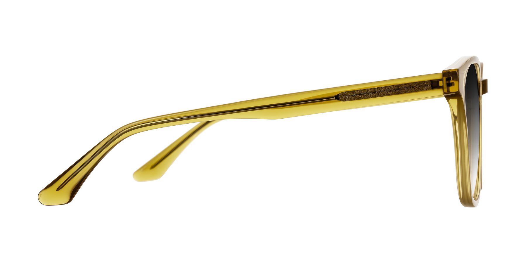 Side of Finglas in Mustard Crystal with Gray Gradient Lenses